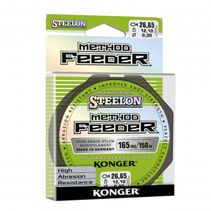 Fir Konger Steelon Method Feeder Fluorocarbon Coated 0.22mm 7kg 150m Verde - Img 2