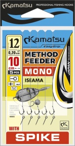 Rig Method Feeder cu Spin Kamatsu Iseama Monofilament 5buc