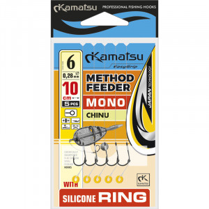 Rig Method Feeder pe Inel Silicon Kamatsu Chinu Monofilament 5buc