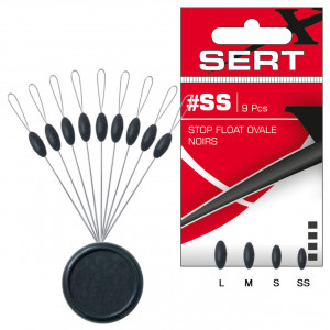Stoper Sert Float Ovale Noirs SS 9buc/pac