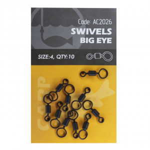 Vartej Orange No.4 Swivels Negru Mat Ochet Mare 10buc