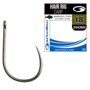 Carlig Garbolino Hair Rig Carp 2443 Barbless