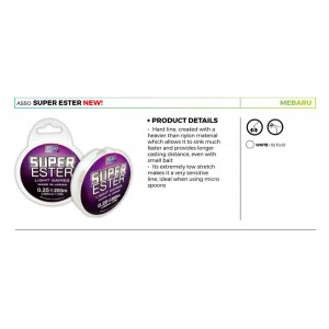 Fir Asso Super Ester 0.090mm 0.680kg 200m White-Fluo - Img 2
