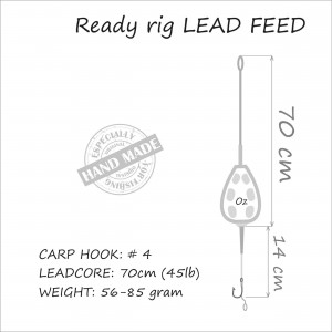 Montura Crap Orange cu plumb 71gr Grippa Leed Feed In-Line Nr.4 - Img 2