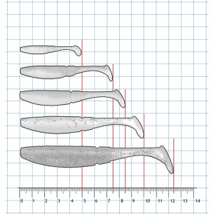 Shad Power Grub Konger 8.5cm Pepper Ayu 009 10buc/pac - Img 3
