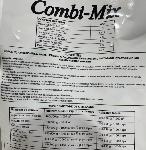Nawóz rozpuszczalny z mikroelementami Combi-Mix, Green Tech - Img 4
