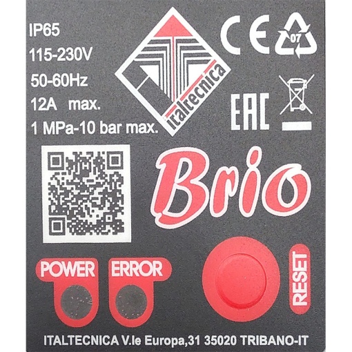 Prescontrol z manometrem wyświetlającym ciśnienie, Italtecnica BRIO - Img 2
