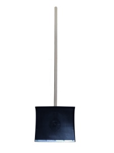 Łopata do śniegu 40×35cm plastik czarny, ostrze metalowe, uchwyt 120cm "REG"