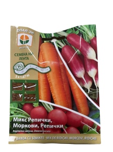 Mieszanka nasion w taśmie rzodkiewki, marchewki, rzodkiewki, 3x1,67m