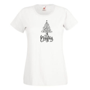 Tricou alb personalizat "brăduț"
