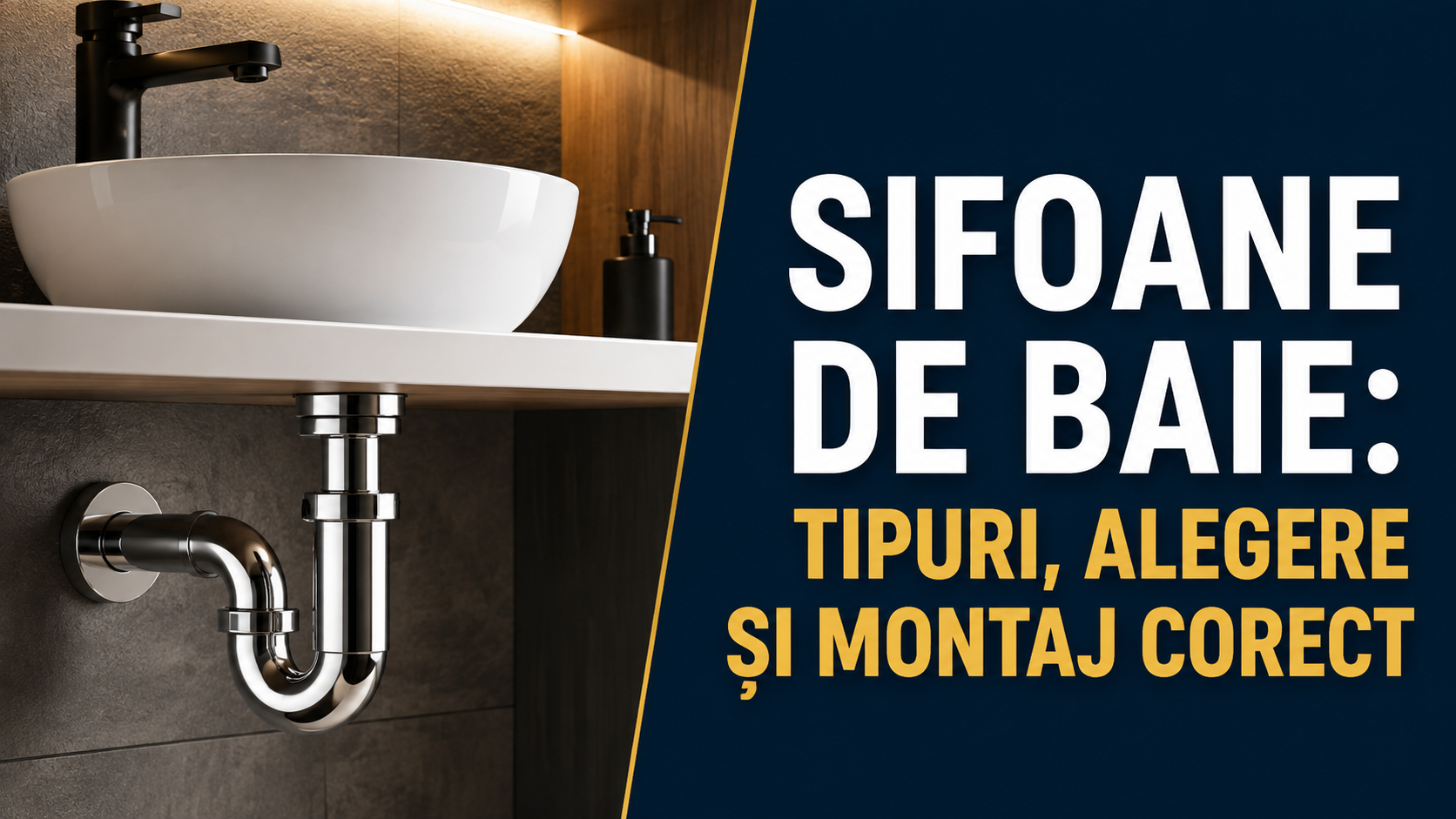 Sifoane de baie: tipuri, alegere și montaj corect