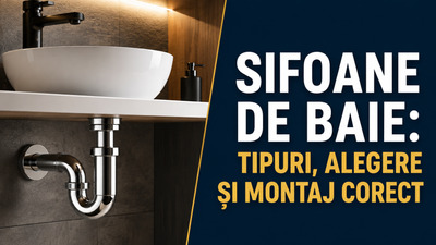 Sifoane de baie: tipuri, alegere și montaj corect