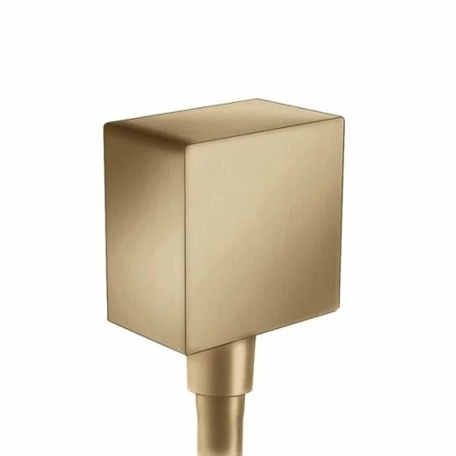 Cot conector dus Hansgrohe FixFit Square bronz periat
