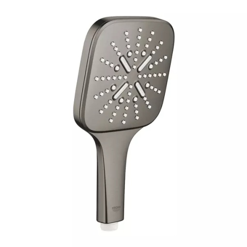 Para de dus Grohe Rainshower SmartActive 130 Cube 3 functii antracit periat Hard Graphite