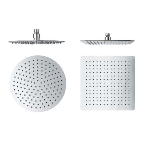 Cap de dus VELDMAN ULTRA SLIM, diferite dimensiuni, rotund/patrat, crom