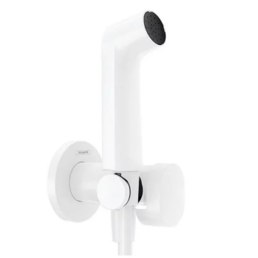 Set de dus igiena intima alb Hansgrohe S EcoSmart Bidette