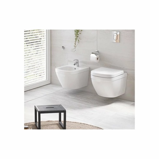 Set Vas WC suspendat,cu capac soft-close, si bideu PRO GROHE EURO CERAMIC RIMLESS TRIPLE VORTEX