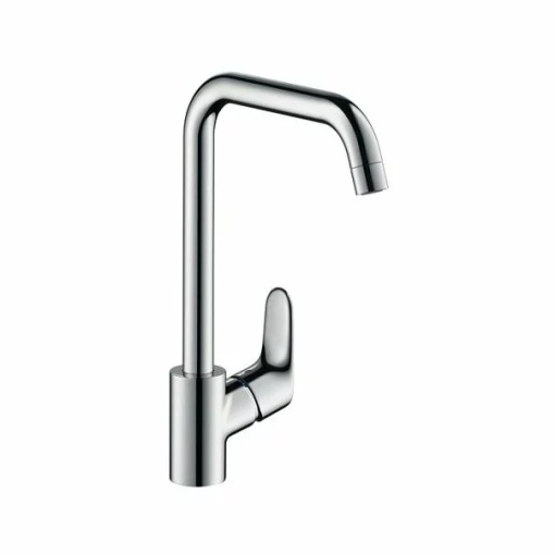 Baterie bucatarie Hansgrohe Focus cu pipa rotativa crom