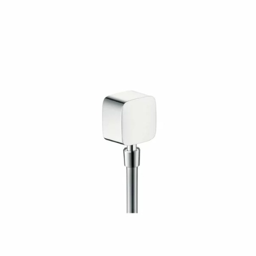 Cot conector Hansgrohe FixFit cu valva antireflux crom