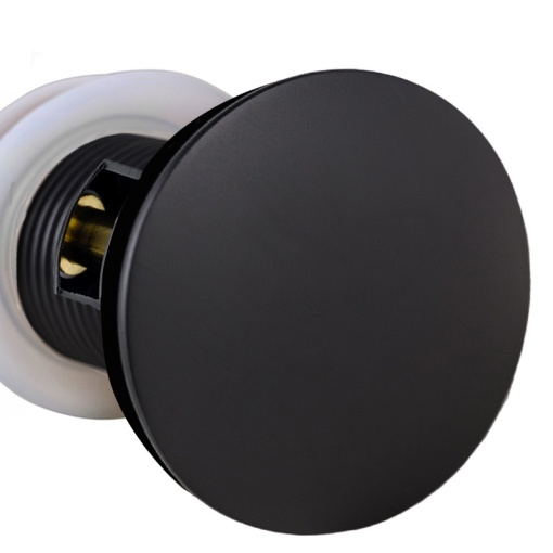 DOP DE LAVOAR AUTOMAT CLICK-CLACK CU PREAPLIN ALEK-MTB-P NEGRU MAT 70 MM