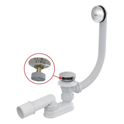 Instalatie de cada, Alcadrain, cu ventil click-clack, crom