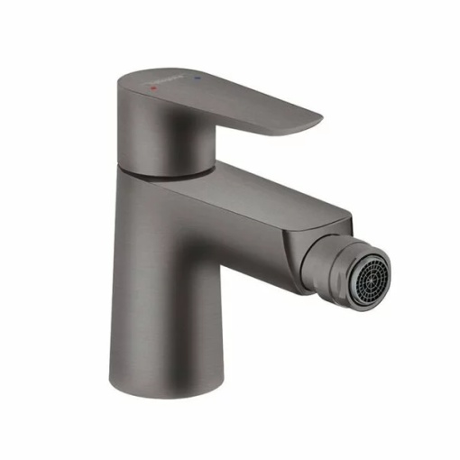 Baterie bideu Hansgrohe Talis E cu ventil Pop-Up negru - crom periat