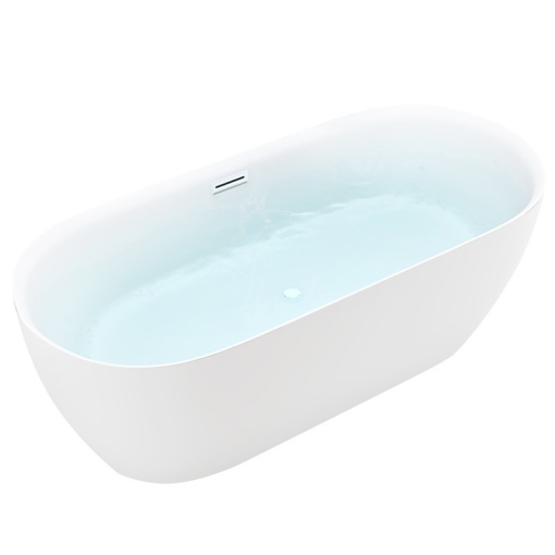 Cada de baie Cesana 518A 150x75cm, Culoare Alb , Deversor Alb Lucios