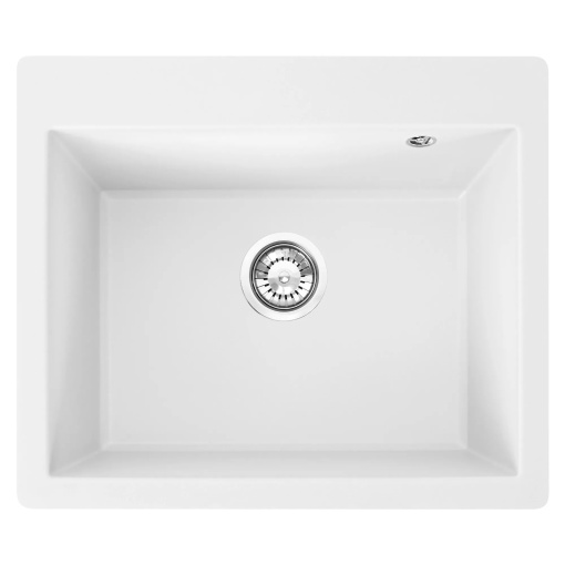 Chiuveta Bucatarie Pro GRANIT LIN WHITE, Dimensiuni 50 x 60 x 22..5 cm, 1 Cuva, Incastrabila, Forma Dreptunghiulara, Alb