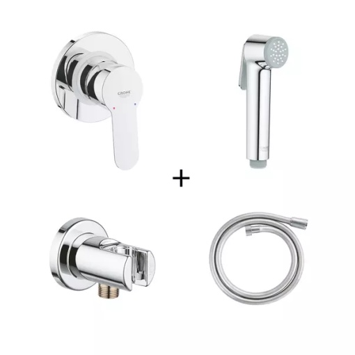 Set dus igiena intima Grohe Trigger Spray Bundle crom lucios