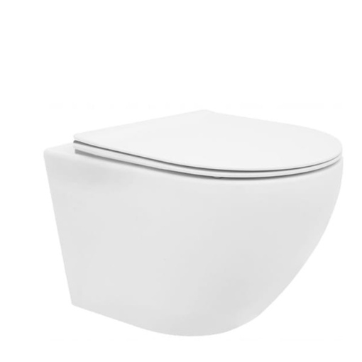 Vas WC PRO VILA WHITE, Sistem inovator de spalare Rimless Tornado, Suspendat, Ceramica sanitara