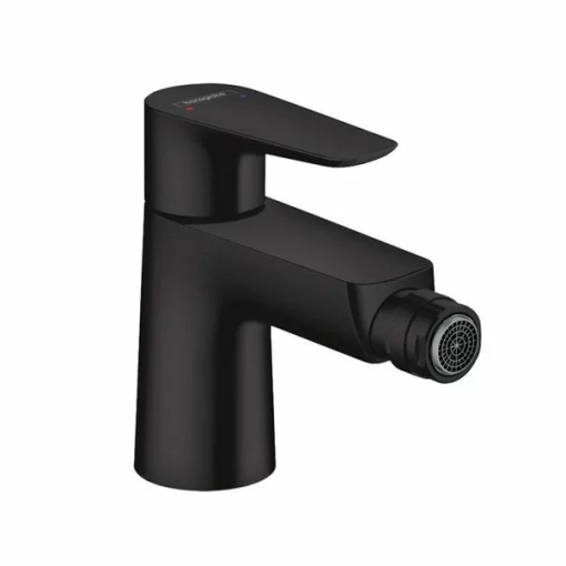 Baterie bideu Hansgrohe Talis E cu ventil Pop-Up negru mat