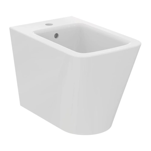 Bideu pe pardoseala Ideal Standard Atelier Blend Cube BTW, Culoare Alb Lucios
