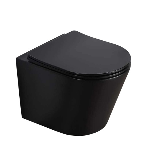 Vas WC PRO SOFIA BLACK, Sistem inovator de spalare Rimless Tornado, Suspendat, Ceramica sanitara