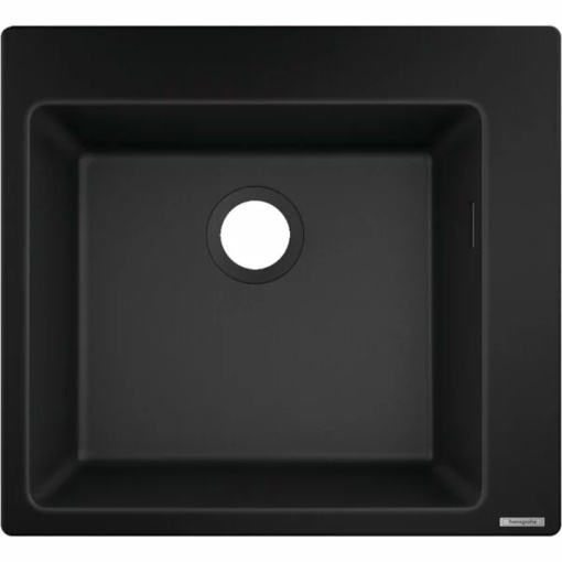 Chiuveta compozit Hansgrohe S51 SilicaTec, Dimensiune 56x51cm, Culoare Negru Grafit