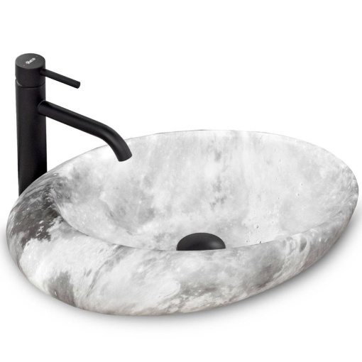 Chiuveta de blat REA ROXY C, Dimensiuni 49 x 31 x 13.5 cm, Forma Ovala, Ceramica sanitara, Alb
