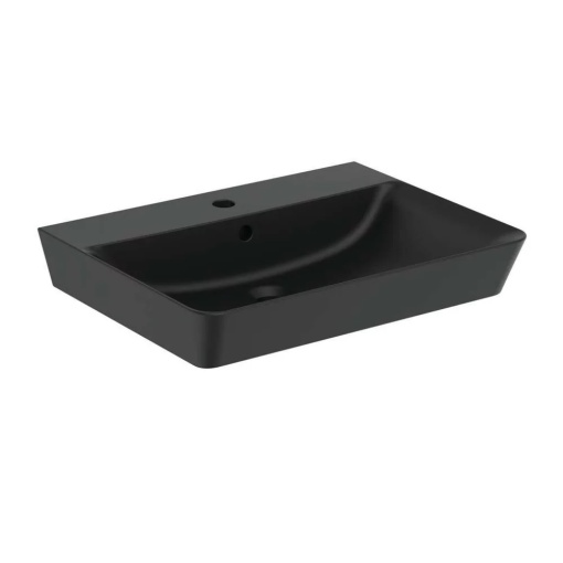 Lavoar suspendat Ideal Standard Connect Air Cube 60x46 cm negru mat