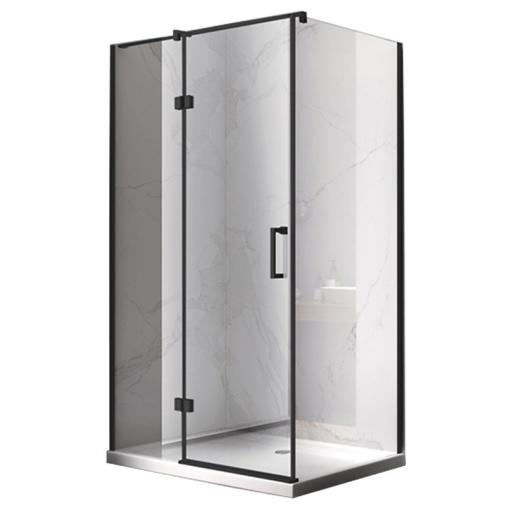 Cabina de dus rectangulara kz02c neagra 110x80 cm