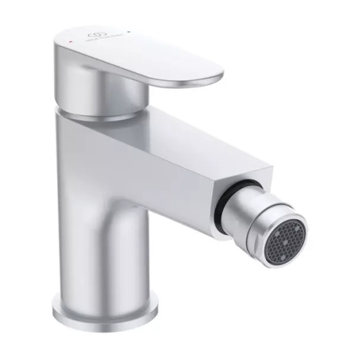 Baterie bideu Ideal Standard Cerafine O argintiu mat cu ventil Click-Clack