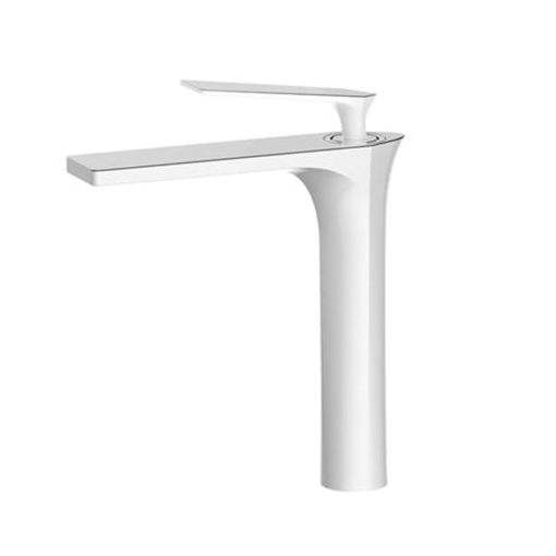 Baterie Lavoar Inalta PRO TAPER ZEVA, Montaj Pe Blat, Capat Fix, Inaltime 23 Cm, Finisaj Alb