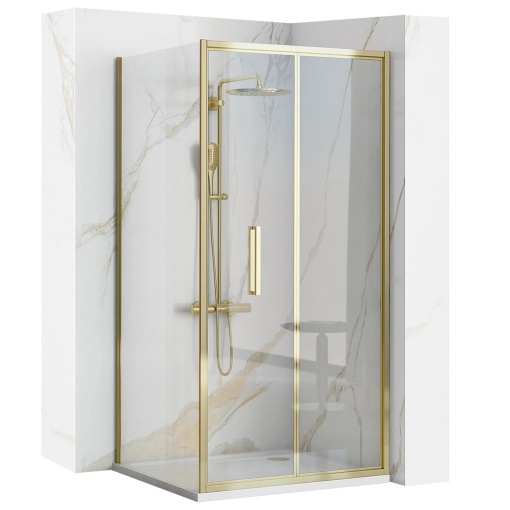 Cabina de Dus Rapid Fold, De Colt, Dimensiune 80x100cm, Culoare Gold