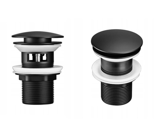 Dop Chiuveta PRO VELDMAN, Click-Clack, Dimensiune Standard, Negru Mat