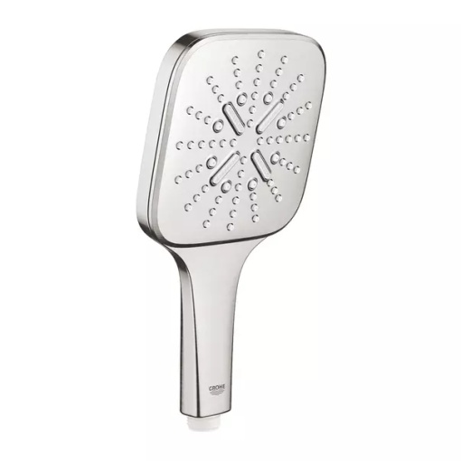 Para de dus Grohe Rainshower SmartActive 130 Cube 3 functii crom periat Supersteel