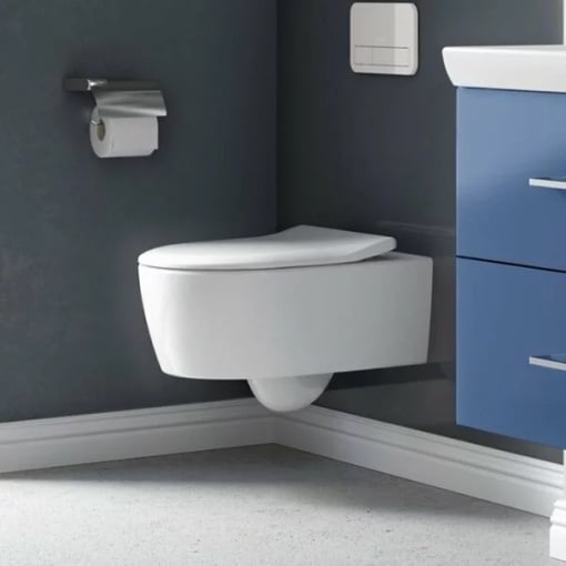 Set vas wc suspendat Villeroy&Boch Avento Direct Flush cu capac slim soft close