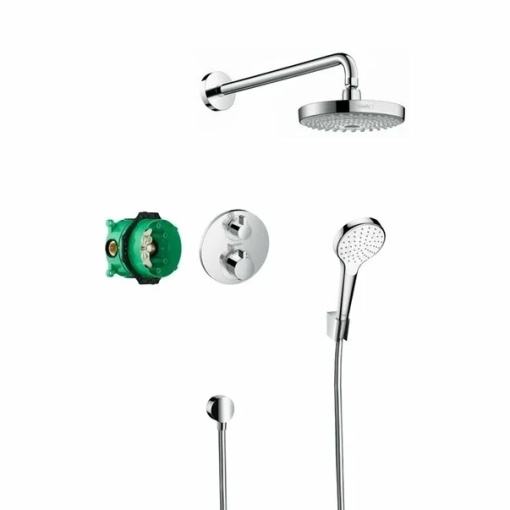 Sistem de dus incastrat Hansgrohe Croma Select S Ecostat S crom lucios