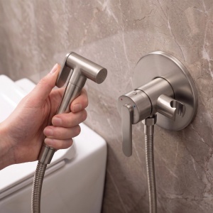 Baterie bideu cu dus Rea Ontario Brush Nickel - Img 6