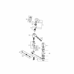 Baterie bideu Grohe Eurosmart New crom lucios - Img 3