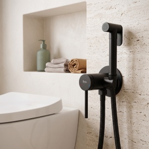 Baterie bideu incastrata Rea Foss Clif negru mat - Img 3