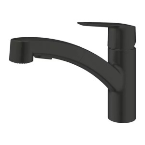 Baterie bucatarie cu dus extractibil Grohe Start negru mat - Img 3