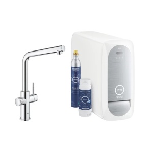 Baterie bucatarie Grohe Blue Home crom pipa tip L si Starter Kit - Img 1