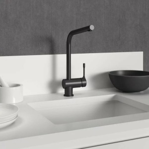 Baterie bucatarie Ideal Standard Ceralook BlueStart negru mat - Img 5